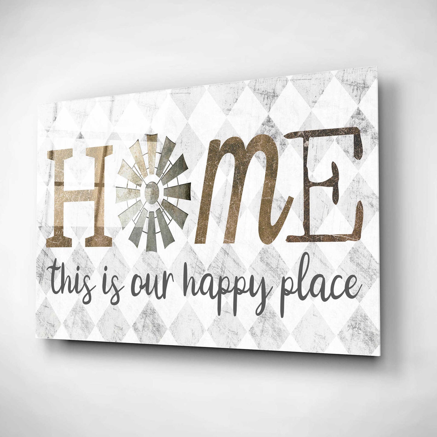 Epic Art 'Home - This is Our Happy Place' by Marla Rae, Acrylic Glass Wall Art,16x12