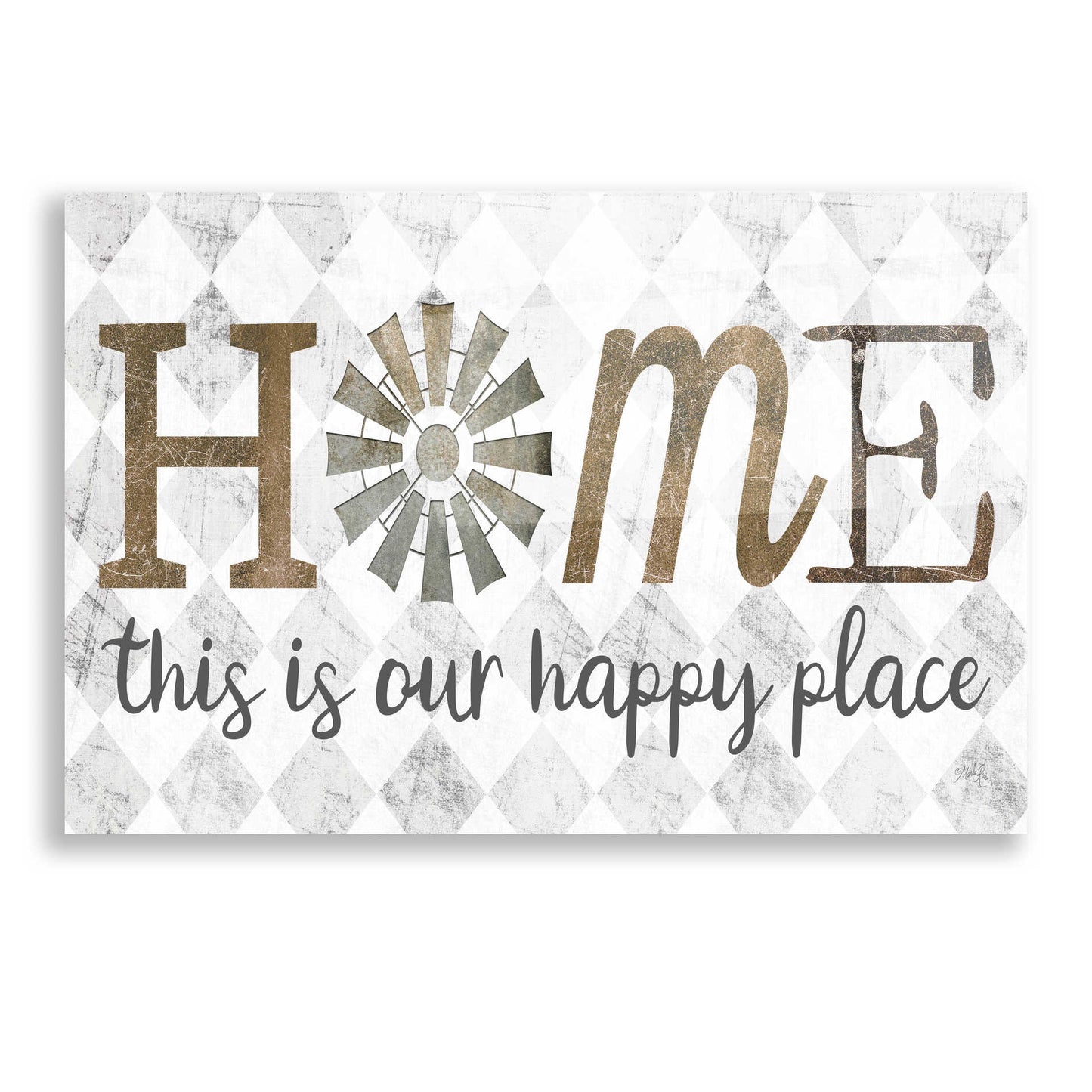 Epic Art 'Home - This is Our Happy Place' by Marla Rae, Acrylic Glass Wall Art,16x12