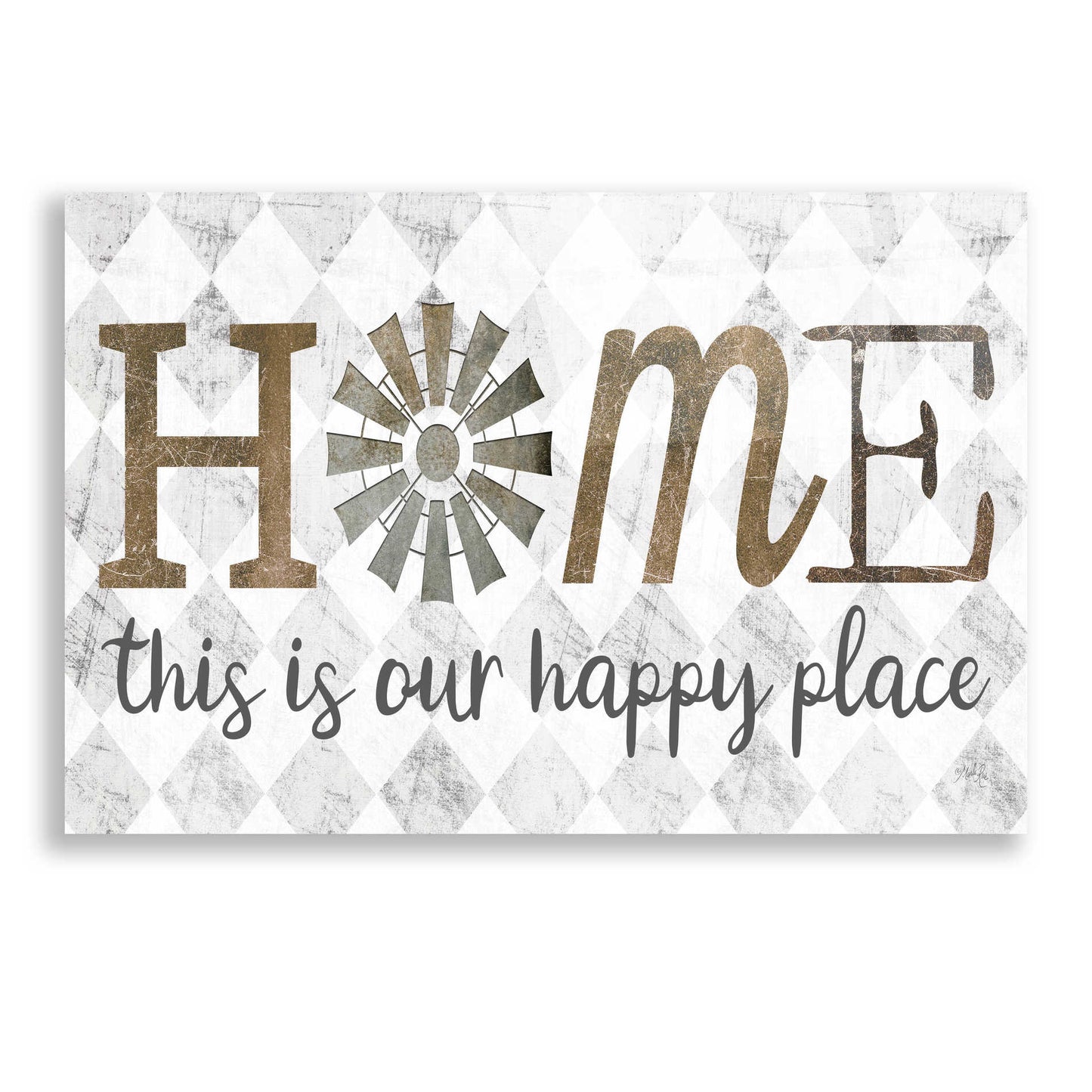 Epic Art 'Home - This is Our Happy Place' by Marla Rae, Acrylic Glass Wall Art,24x16