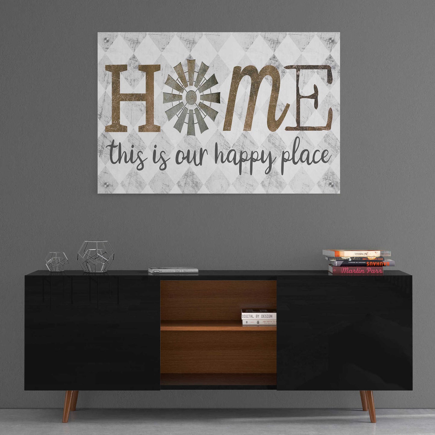 Epic Art 'Home - This is Our Happy Place' by Marla Rae, Acrylic Glass Wall Art,36x24