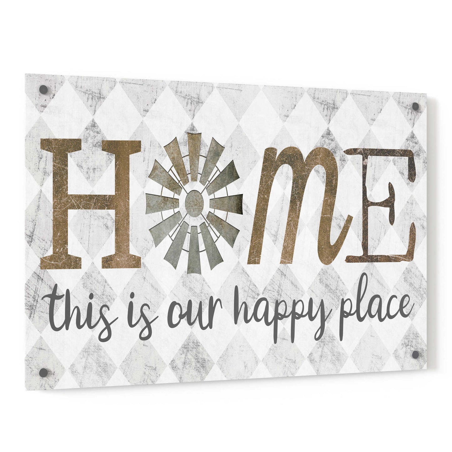 Epic Art 'Home - This is Our Happy Place' by Marla Rae, Acrylic Glass Wall Art,36x24