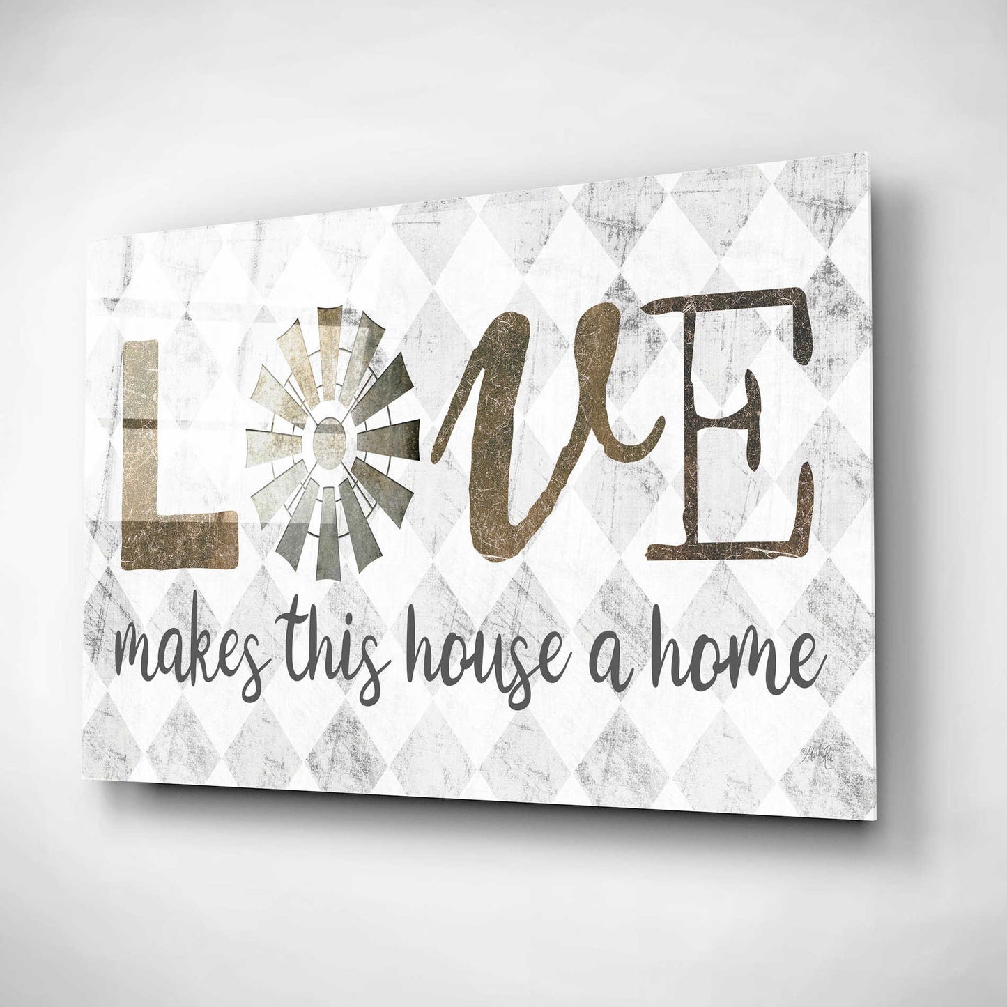 Epic Art 'Love Makes This House a Home' by Marla Rae, Acrylic Glass Wall Art,24x16