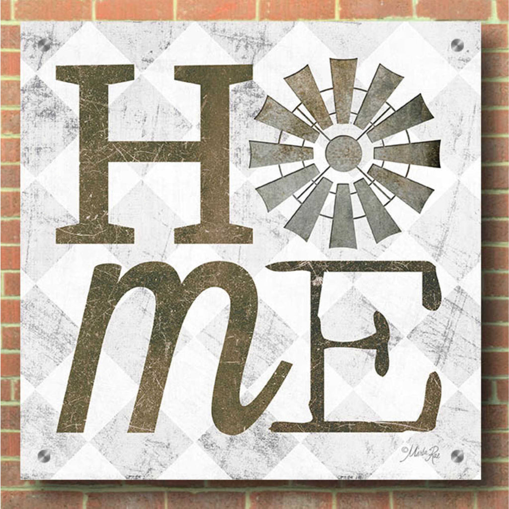 Epic Art 'Home with Windmill III' by Marla Rae, Acrylic Glass Wall Art,36x36