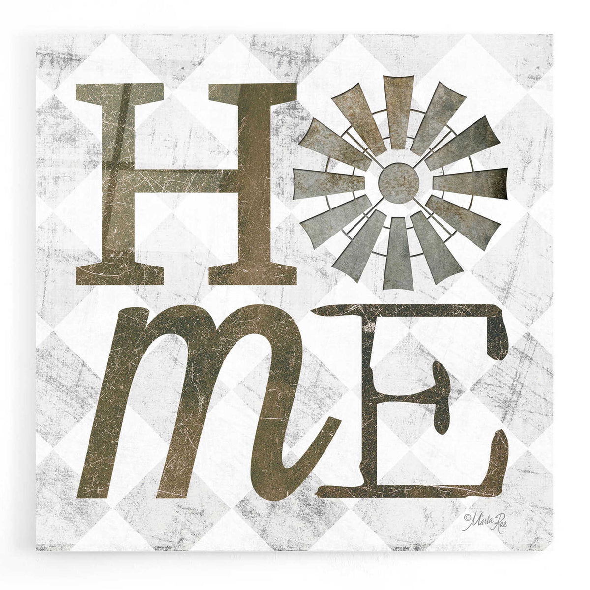 Epic Art 'Home with Windmill III' by Marla Rae, Acrylic Glass Wall Art