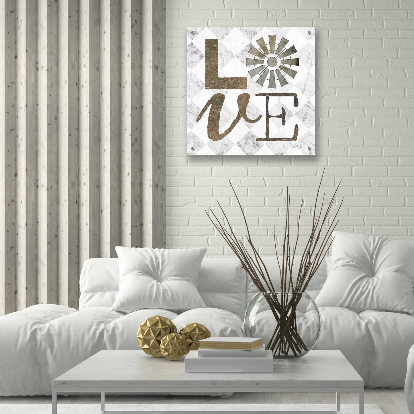 Epic Art 'Love with Windmill III' by Marla Rae, Acrylic Glass Wall Art,24x24