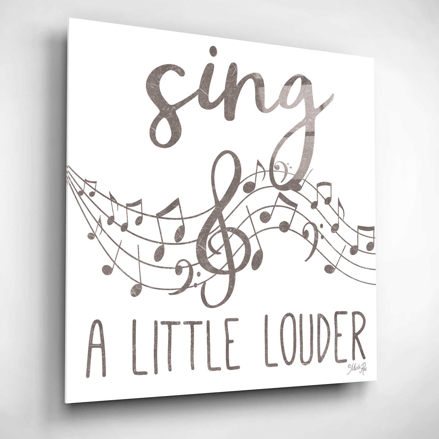 Epic Art 'Sing & A Little Louder' by Marla Rae, Acrylic Glass Wall Art,12x12