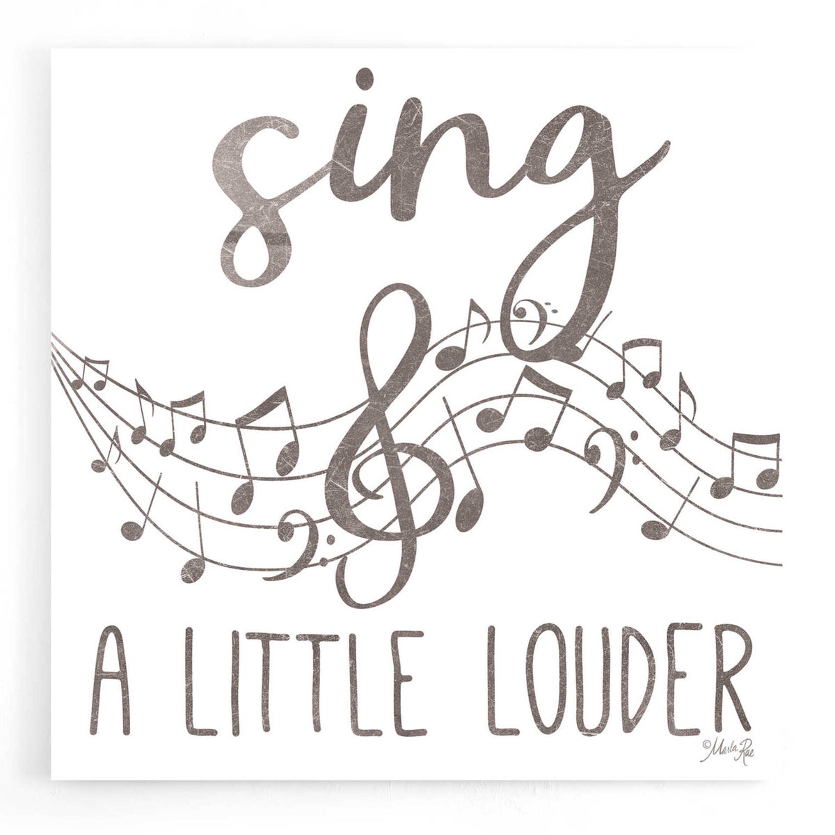 Epic Art 'Sing & A Little Louder' by Marla Rae, Acrylic Glass Wall Art