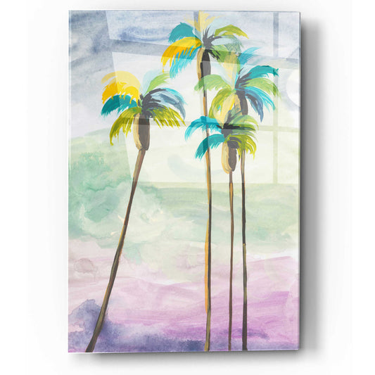 Epic Art 'Four Palms No. 2' by Jan Weiss, Acrylic Glass Wall Art