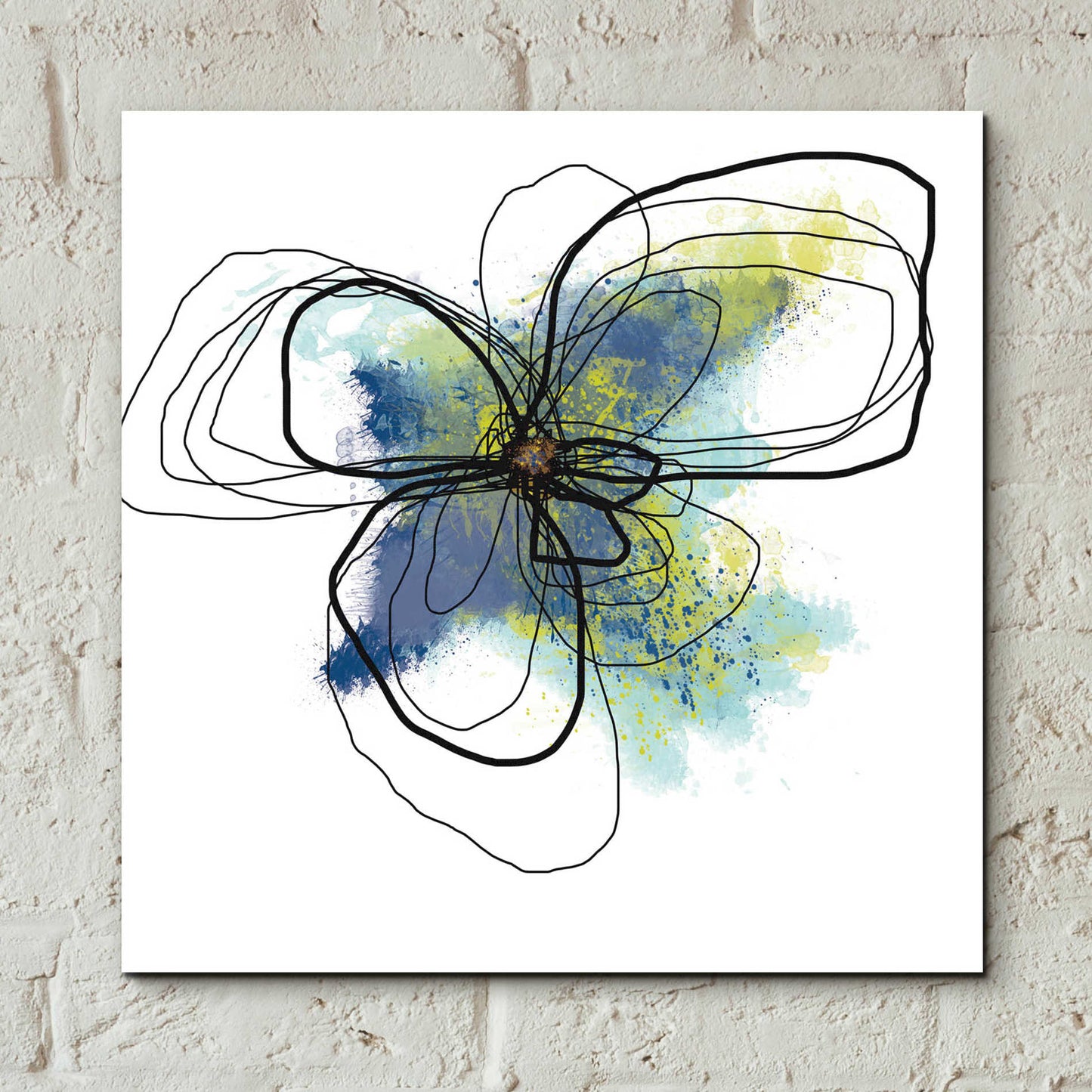 Epic Art 'Azure Petals II' by Jan Weiss, Acrylic Glass Wall Art,12x12