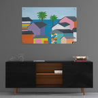 Epic Art 'Beachfront Property 2' by Jan Weiss, Acrylic Glass Wall Art,36x24