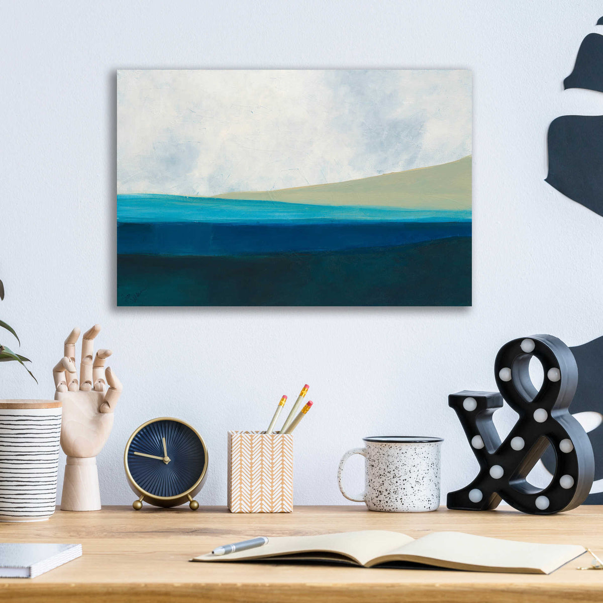 Epic Art 'Layered Earth 1' by Jan Weiss, Acrylic Glass Wall Art,16x12