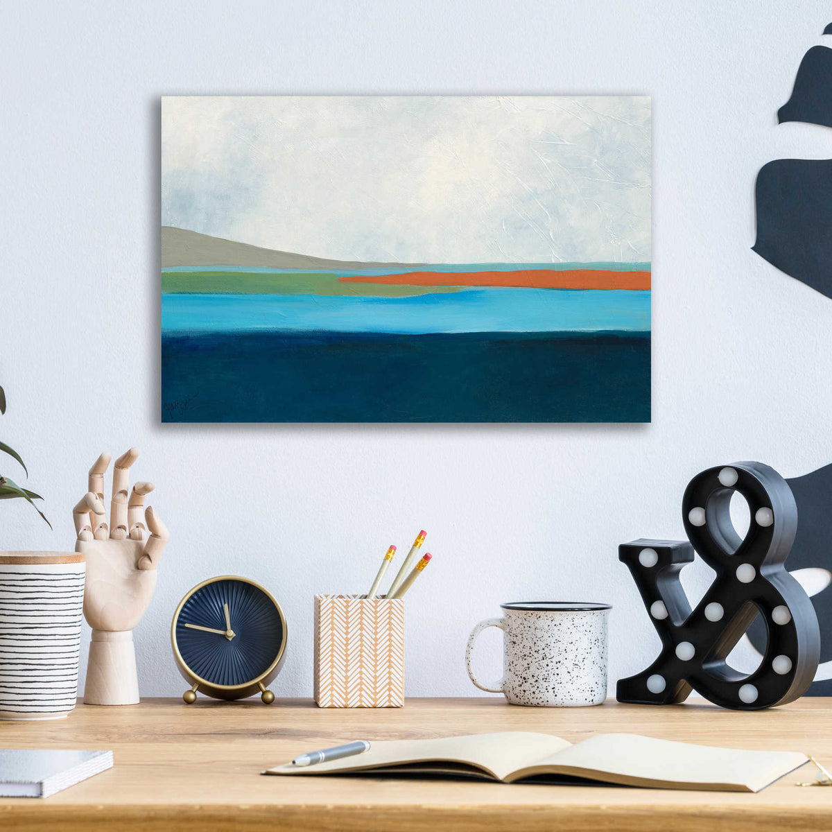 Epic Art 'Layered Earth 4' by Jan Weiss, Acrylic Glass Wall Art,16x12