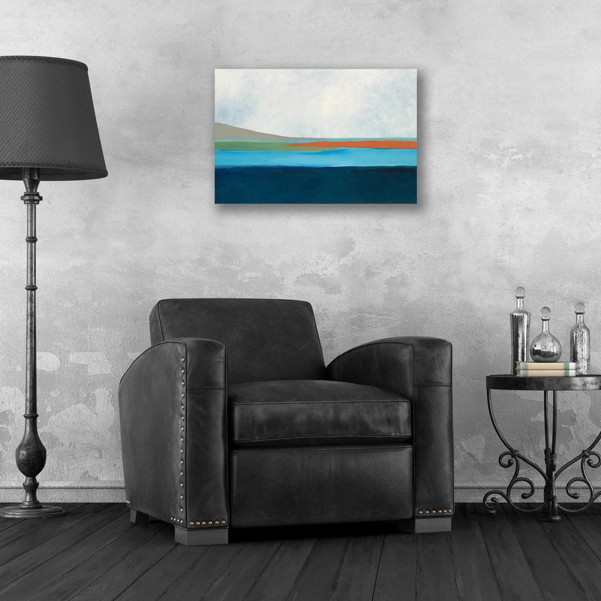Epic Art 'Layered Earth 4' by Jan Weiss, Acrylic Glass Wall Art,24x16