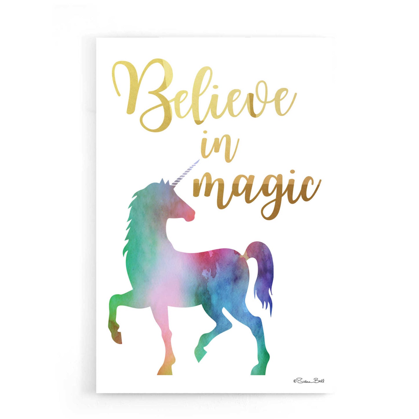 Epic Art 'Believe in Magic' by Susan Ball, Acrylic Glass Wall Art,16x24