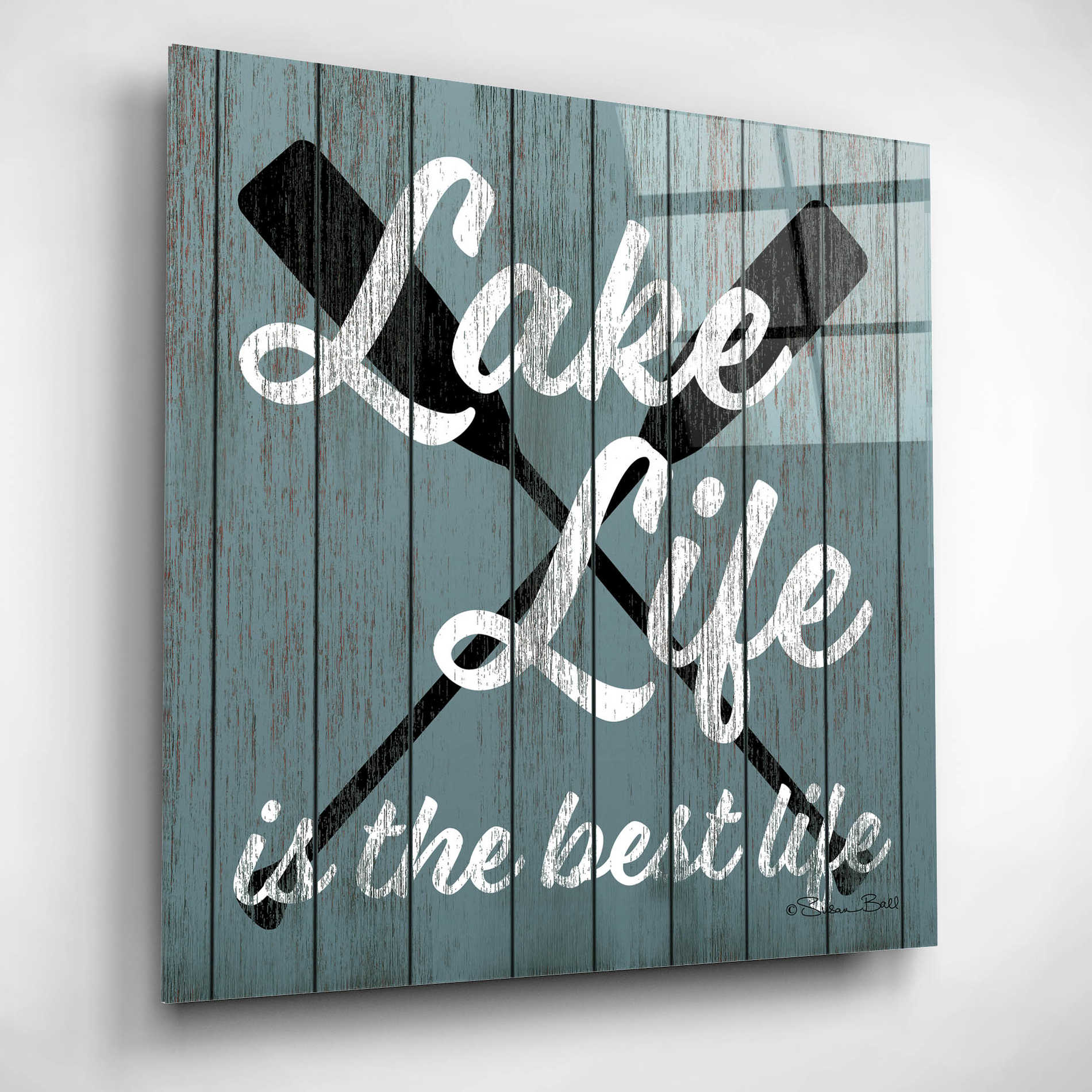 Epic Art 'Lake Life' by Susan Ball, Acrylic Glass Wall Art,12x12