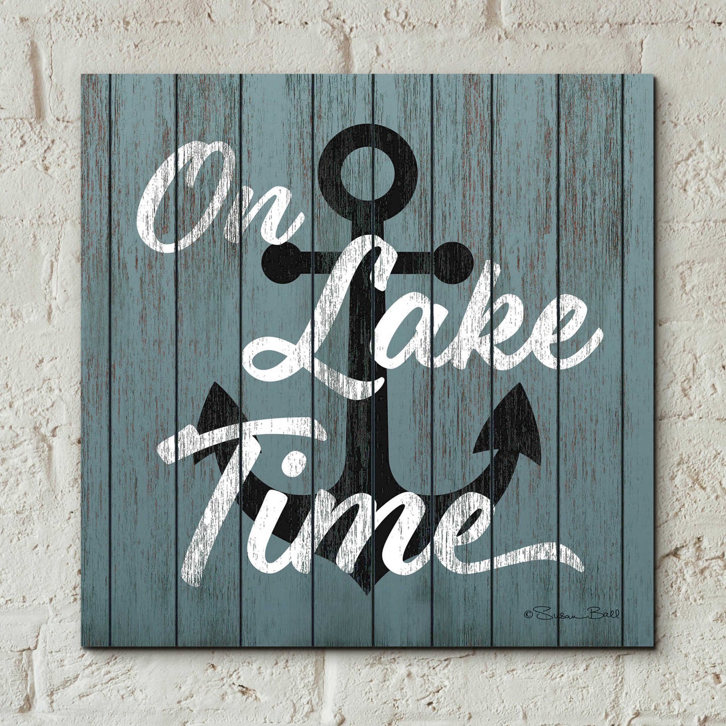Epic Art 'On Lake Time' by Susan Ball, Acrylic Glass Wall Art,12x12
