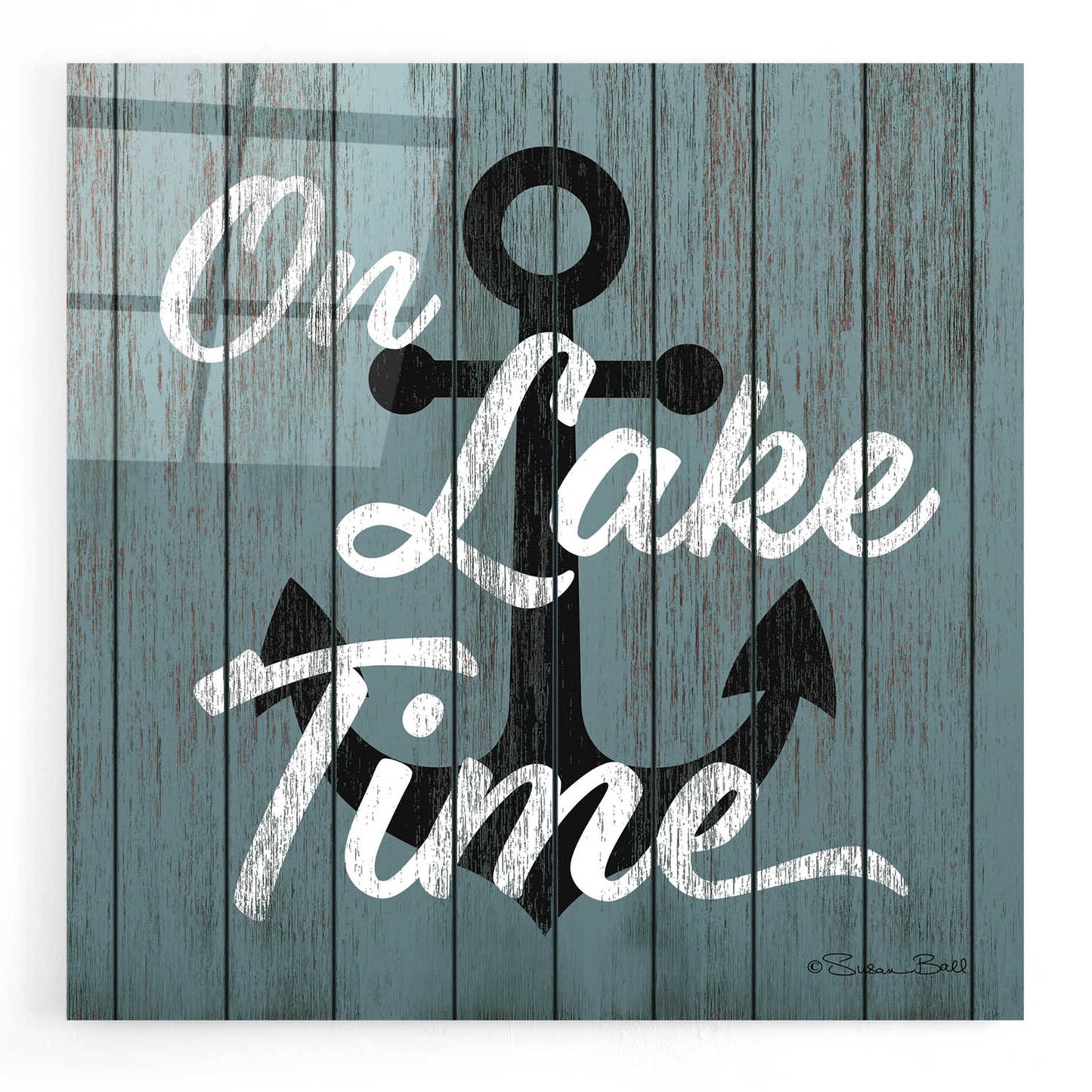 Epic Art 'On Lake Time' by Susan Ball, Acrylic Glass Wall Art,12x12