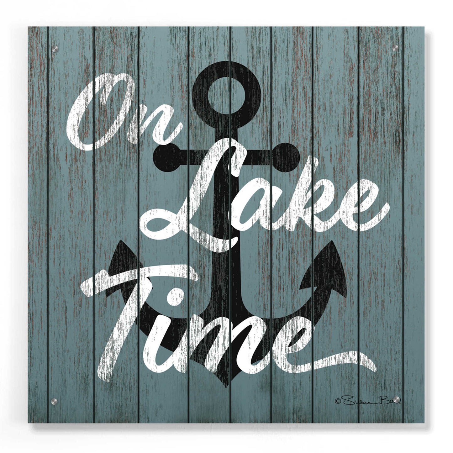 Epic Art 'On Lake Time' by Susan Ball, Acrylic Glass Wall Art,24x24