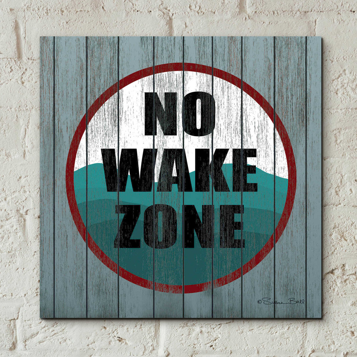 Epic Art 'No Wake Zone' by Susan Ball, Acrylic Glass Wall Art,12x12