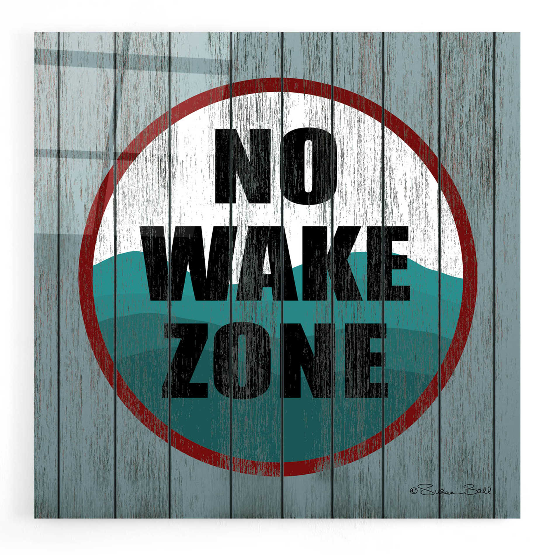 Epic Art 'No Wake Zone' by Susan Ball, Acrylic Glass Wall Art,12x12