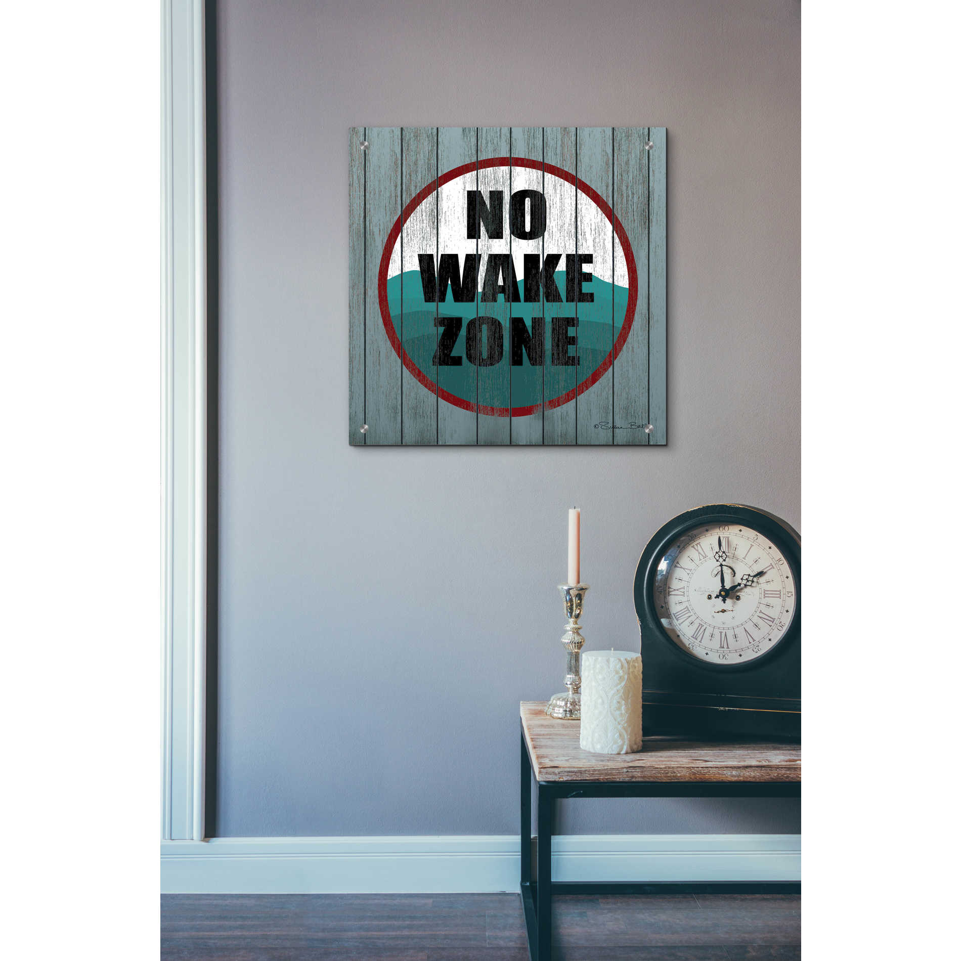 Epic Art 'No Wake Zone' by Susan Ball, Acrylic Glass Wall Art,24x24