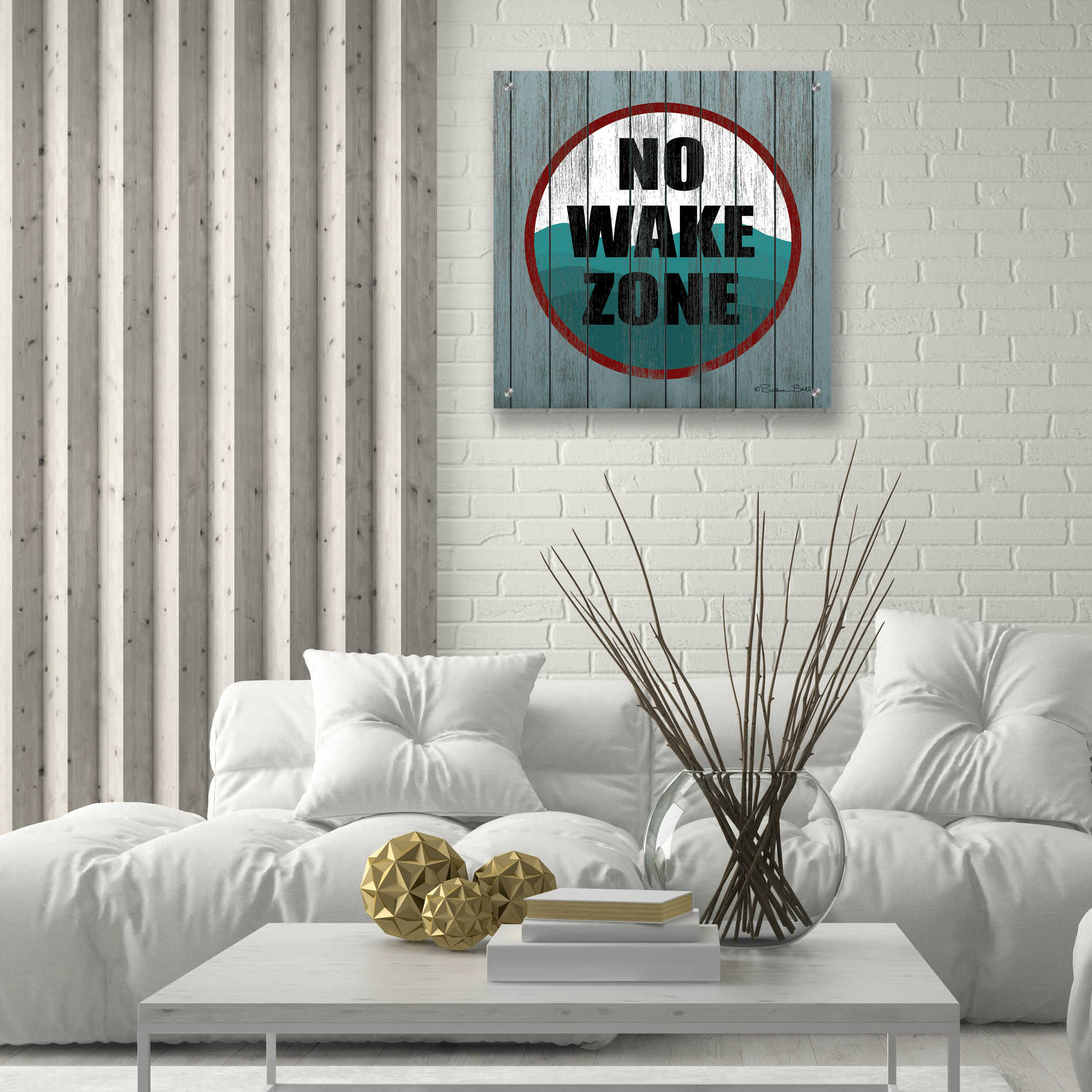 Epic Art 'No Wake Zone' by Susan Ball, Acrylic Glass Wall Art,24x24