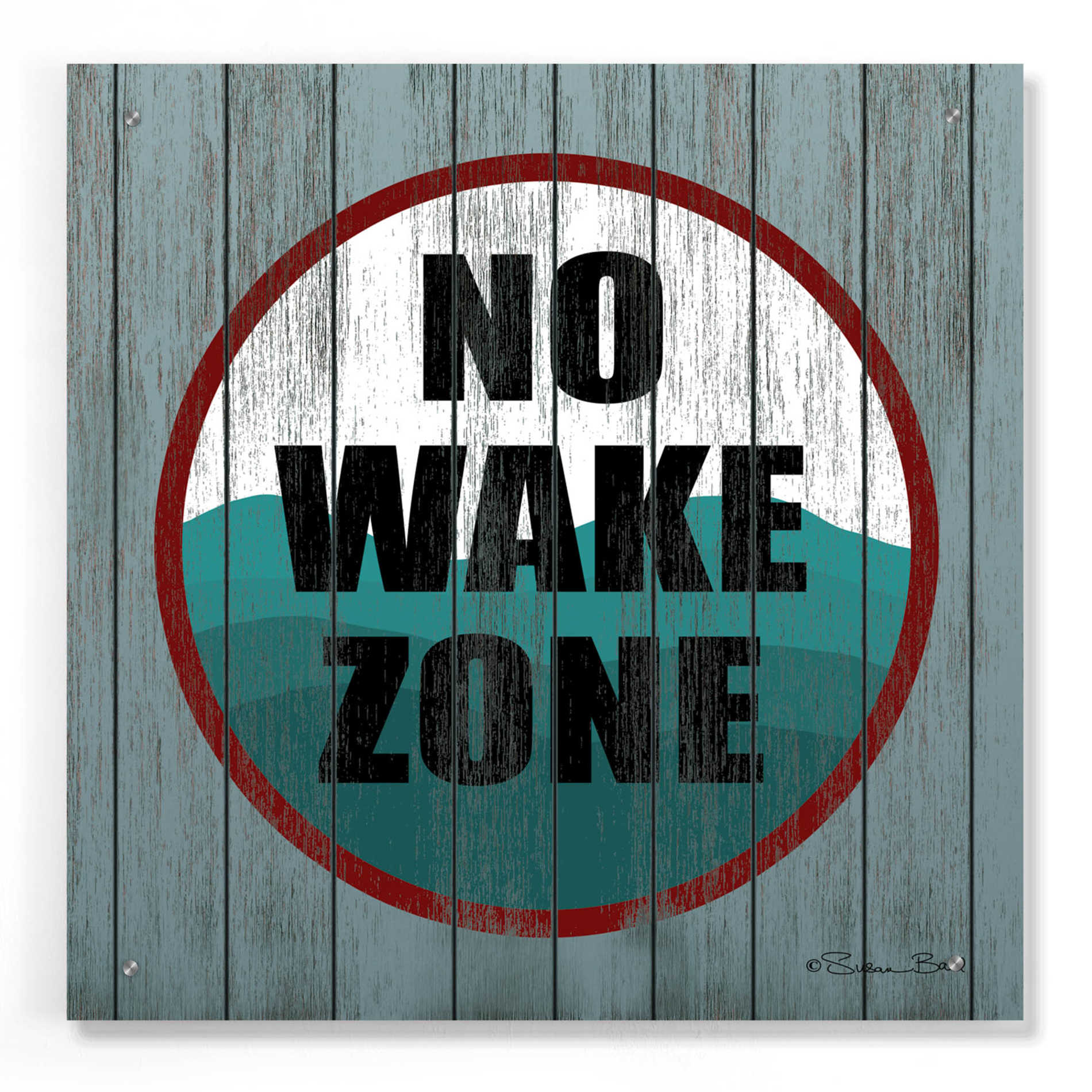 Epic Art 'No Wake Zone' by Susan Ball, Acrylic Glass Wall Art,24x24