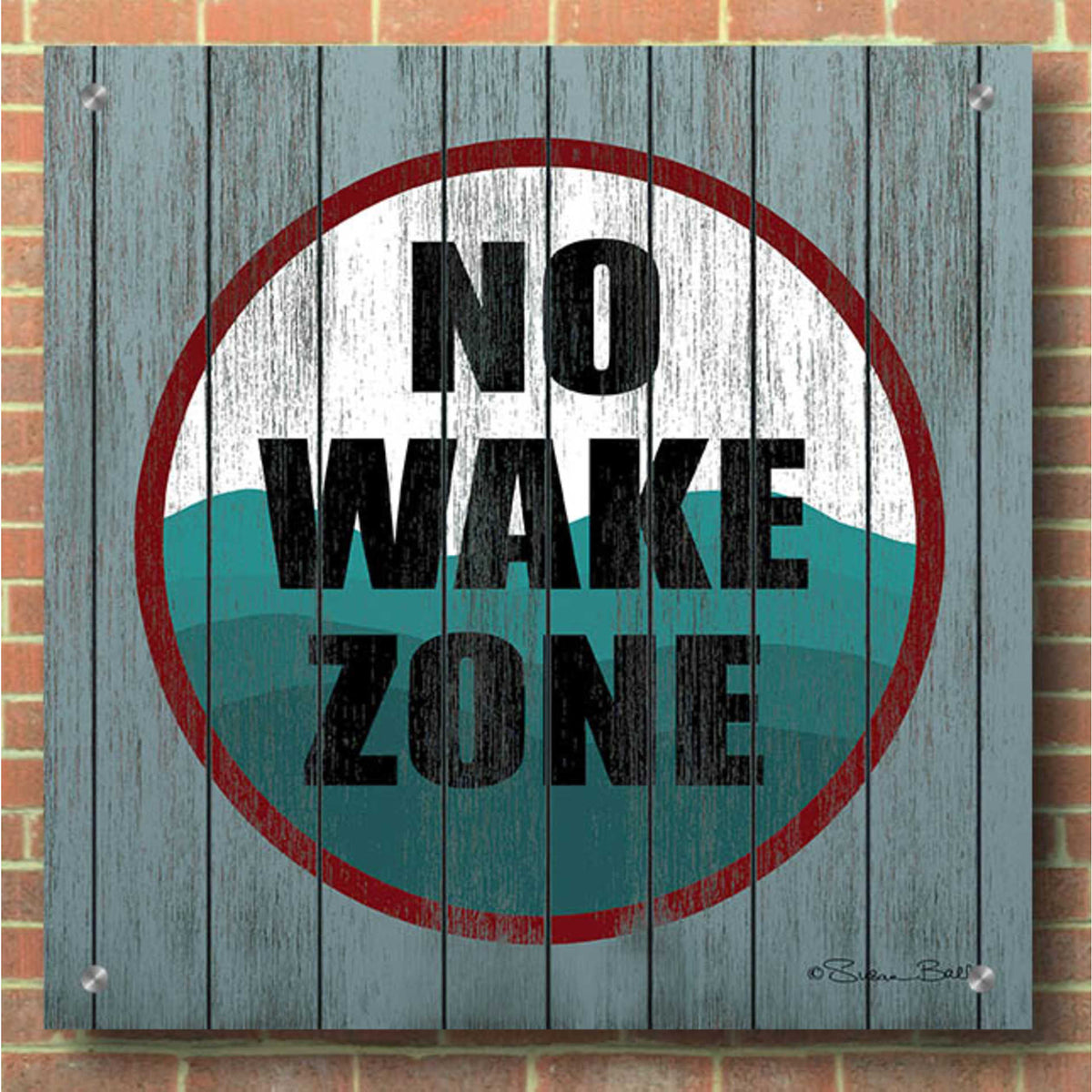 Epic Art 'No Wake Zone' by Susan Ball, Acrylic Glass Wall Art,36x36