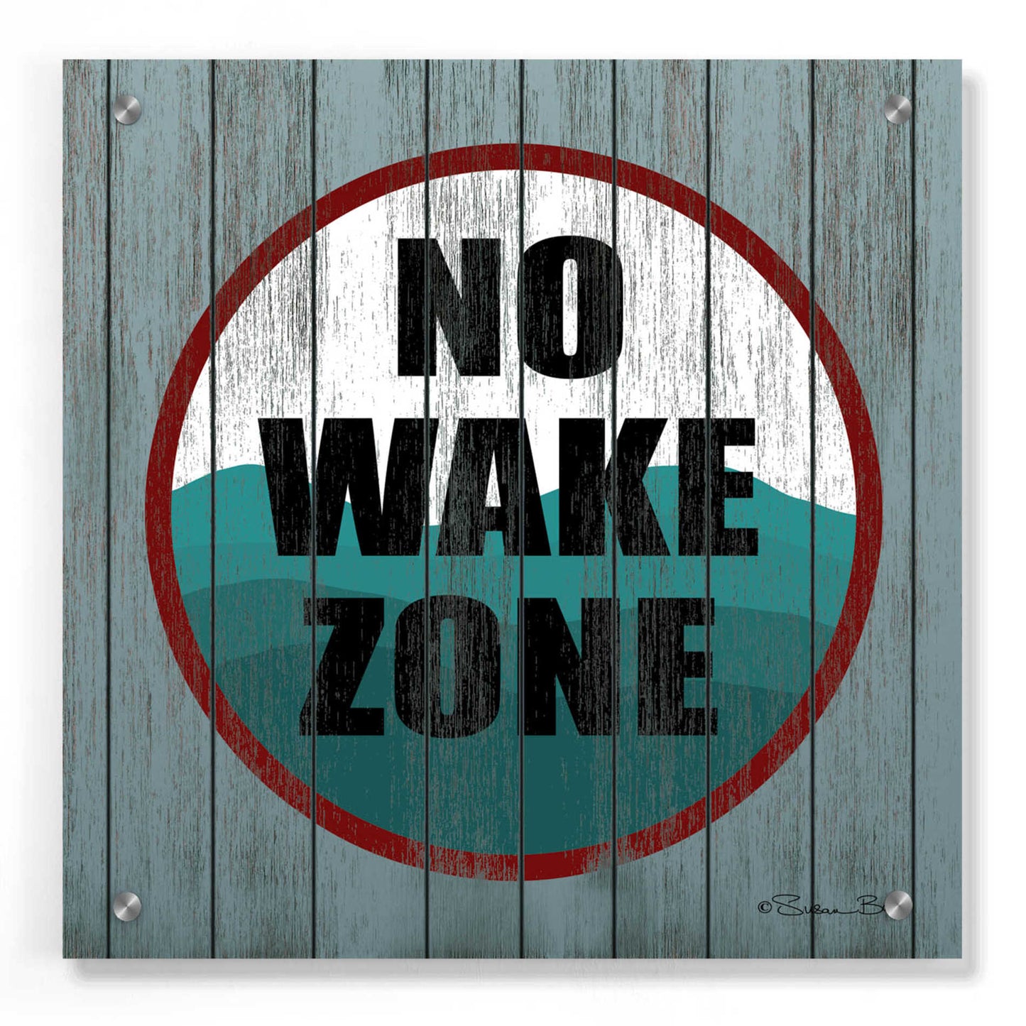 Epic Art 'No Wake Zone' by Susan Ball, Acrylic Glass Wall Art,36x36