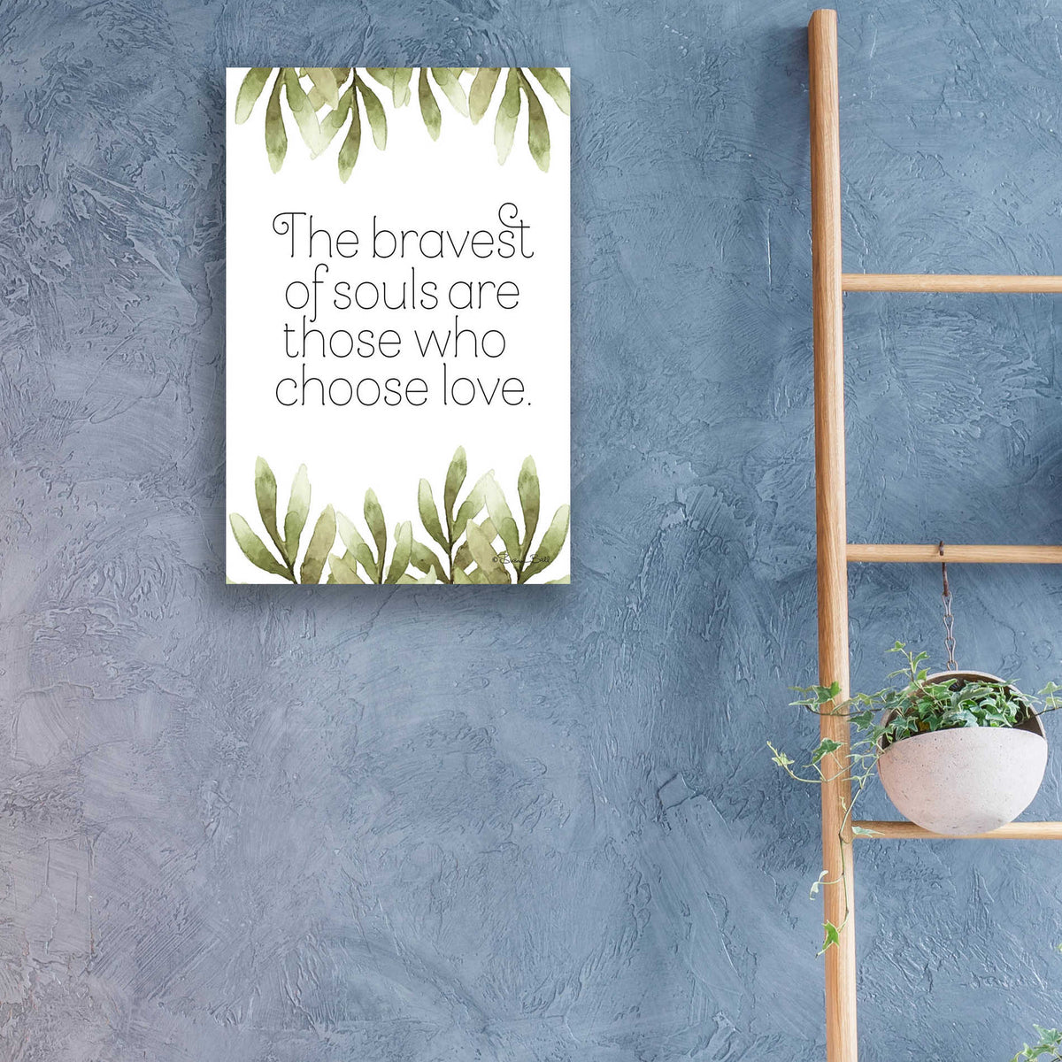 Epic Art 'Greenery Bravest of Souls' by Susan Ball, Acrylic Glass Wall Art,16x24