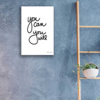 Epic Art 'You Can You Will' by Susan Ball, Acrylic Glass Wall Art,16x24