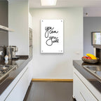 Epic Art 'You Can You Will' by Susan Ball, Acrylic Glass Wall Art,24x36