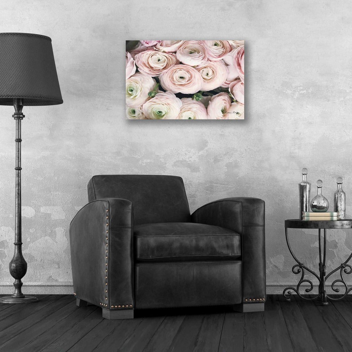 Epic Art 'Soft Pink Ranunculus' by Susan Ball, Acrylic Glass Wall Art,24x16