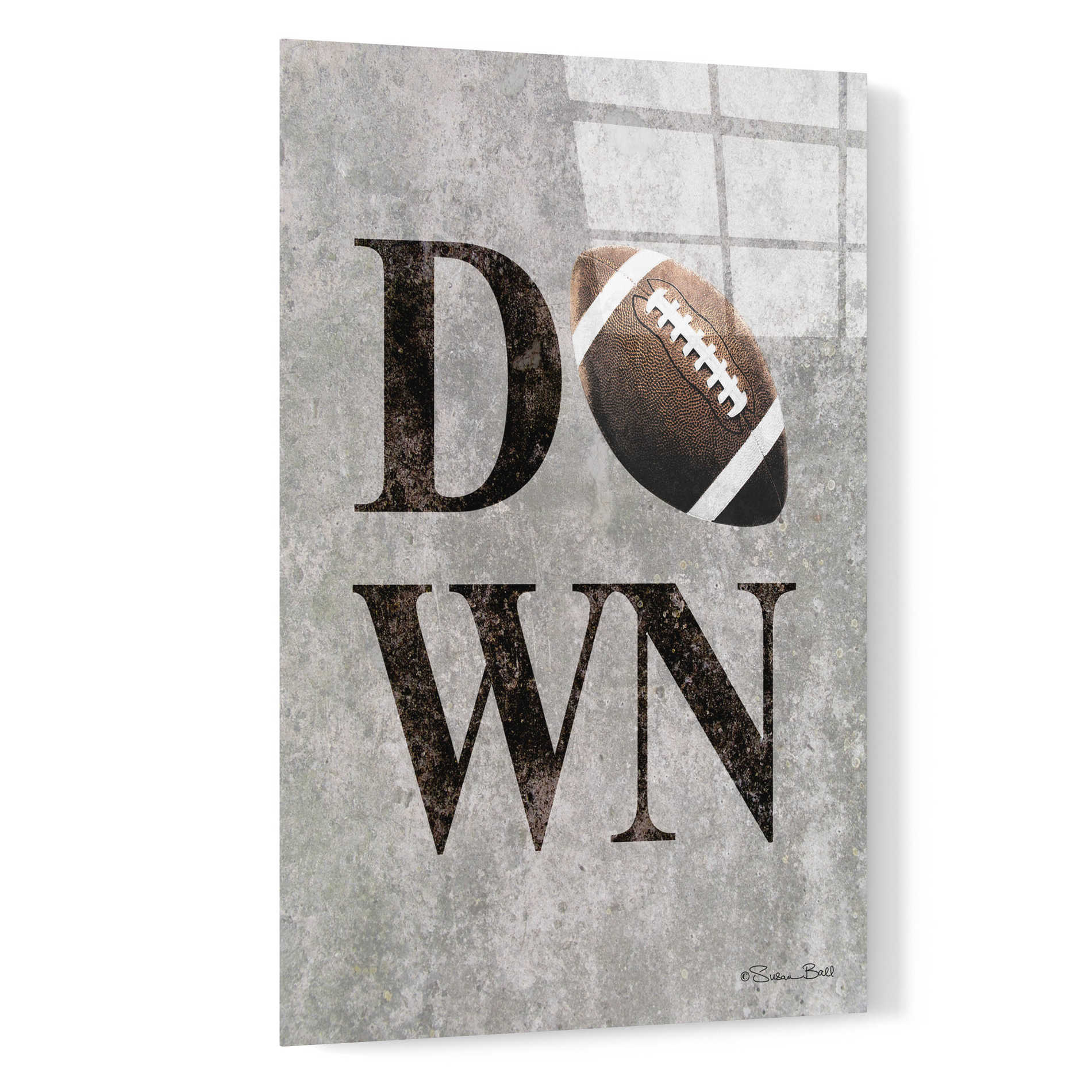 Epic Art 'Football DOWN' by Susan Ball, Acrylic Glass Wall Art,16x24