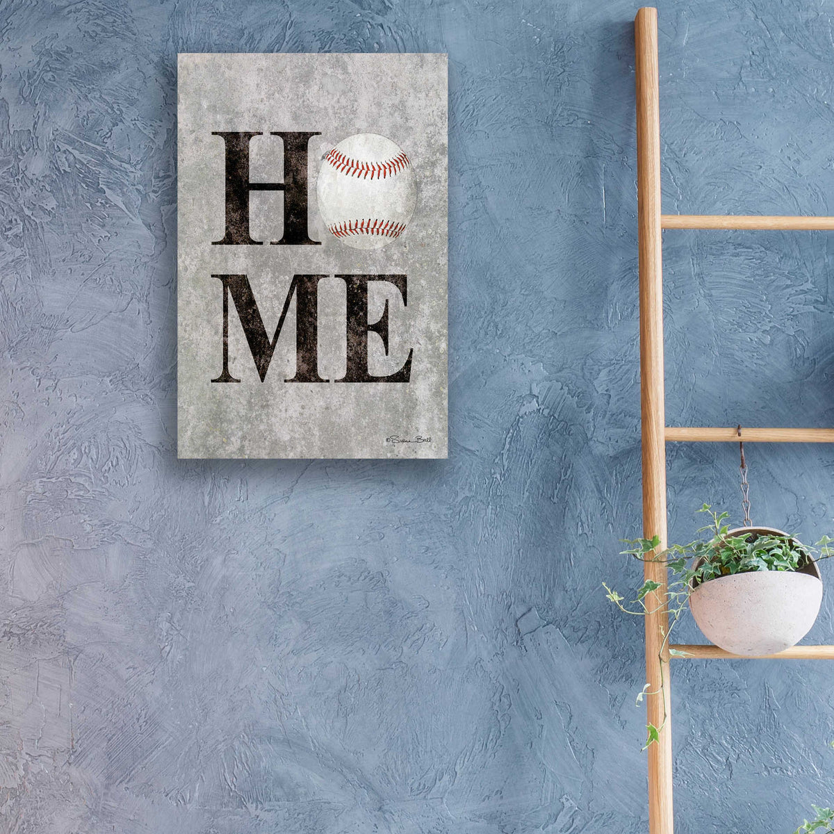Epic Art 'Baseball HOME' by Susan Ball, Acrylic Glass Wall Art,16x24