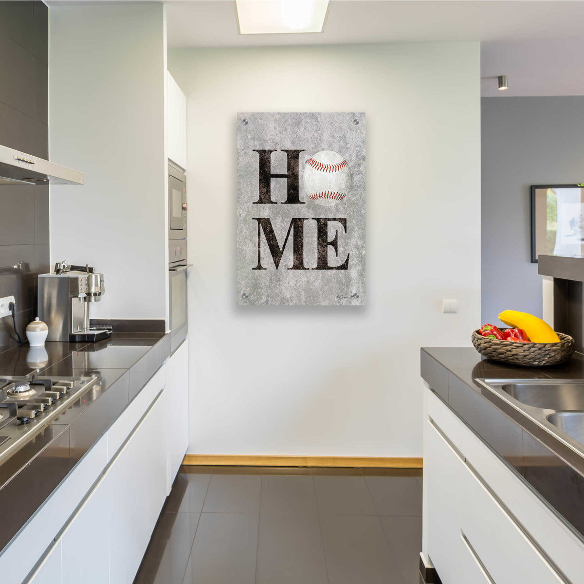 Epic Art 'Baseball HOME' by Susan Ball, Acrylic Glass Wall Art,24x36