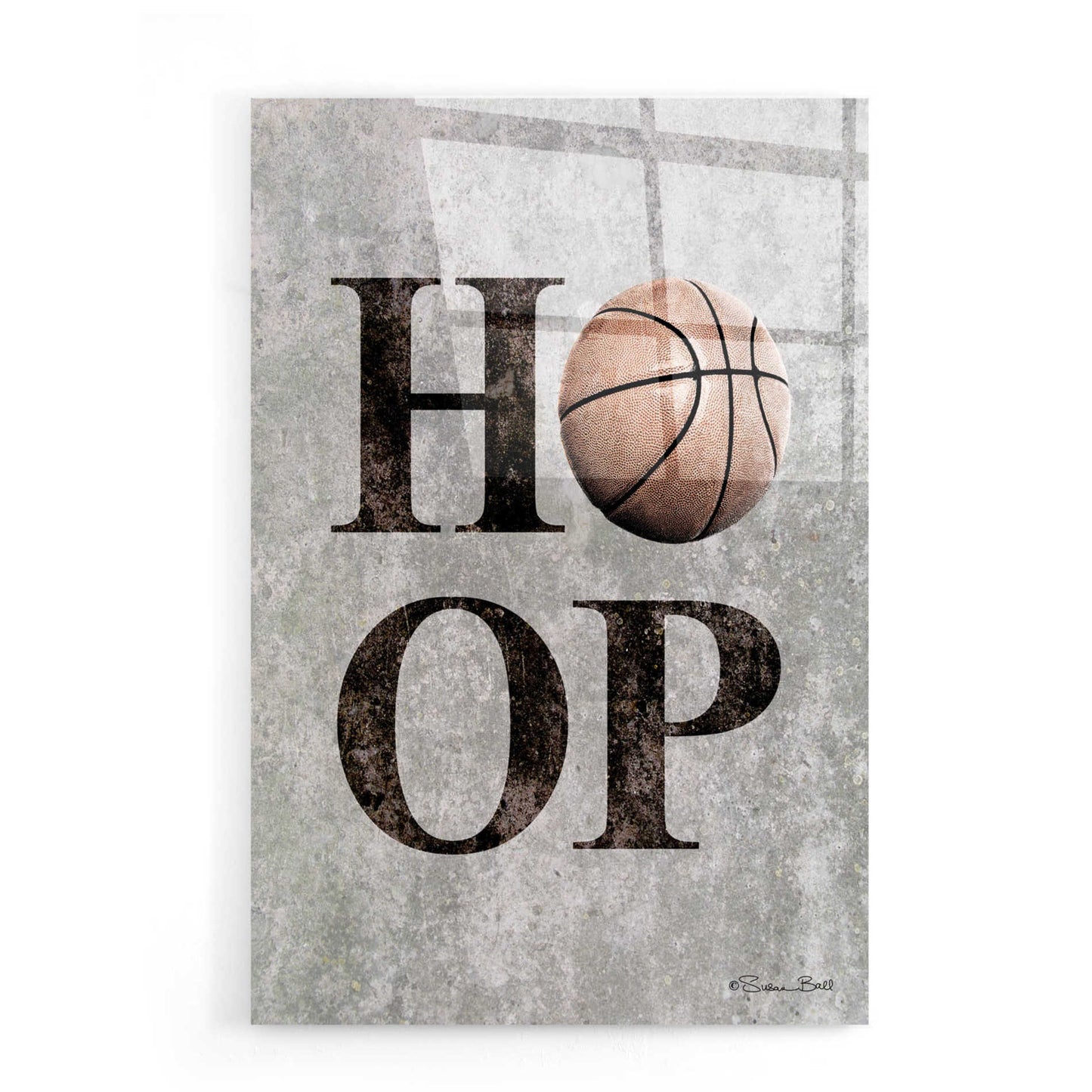 Epic Art 'Basketball Hoop' by Susan Ball, Acrylic Glass Wall Art,16x24