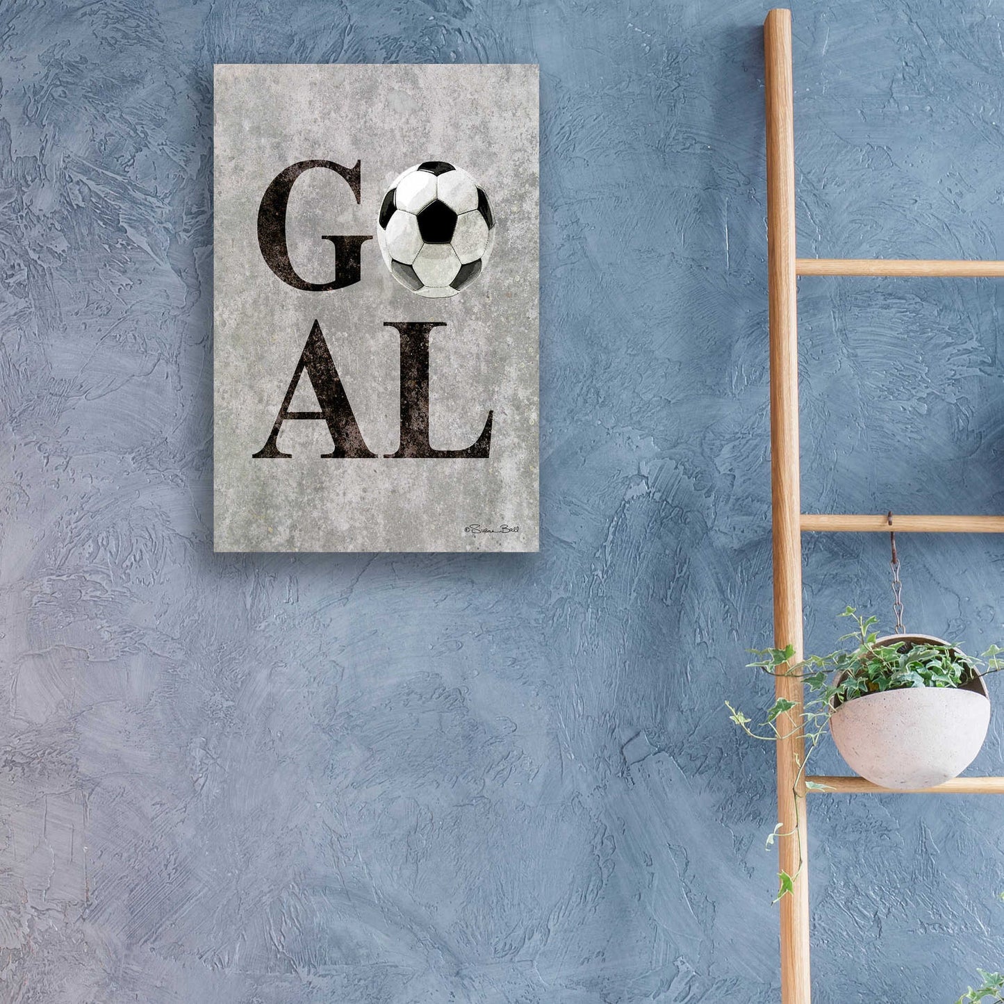Epic Art 'Soccer GOAL' by Susan Ball, Acrylic Glass Wall Art,16x24