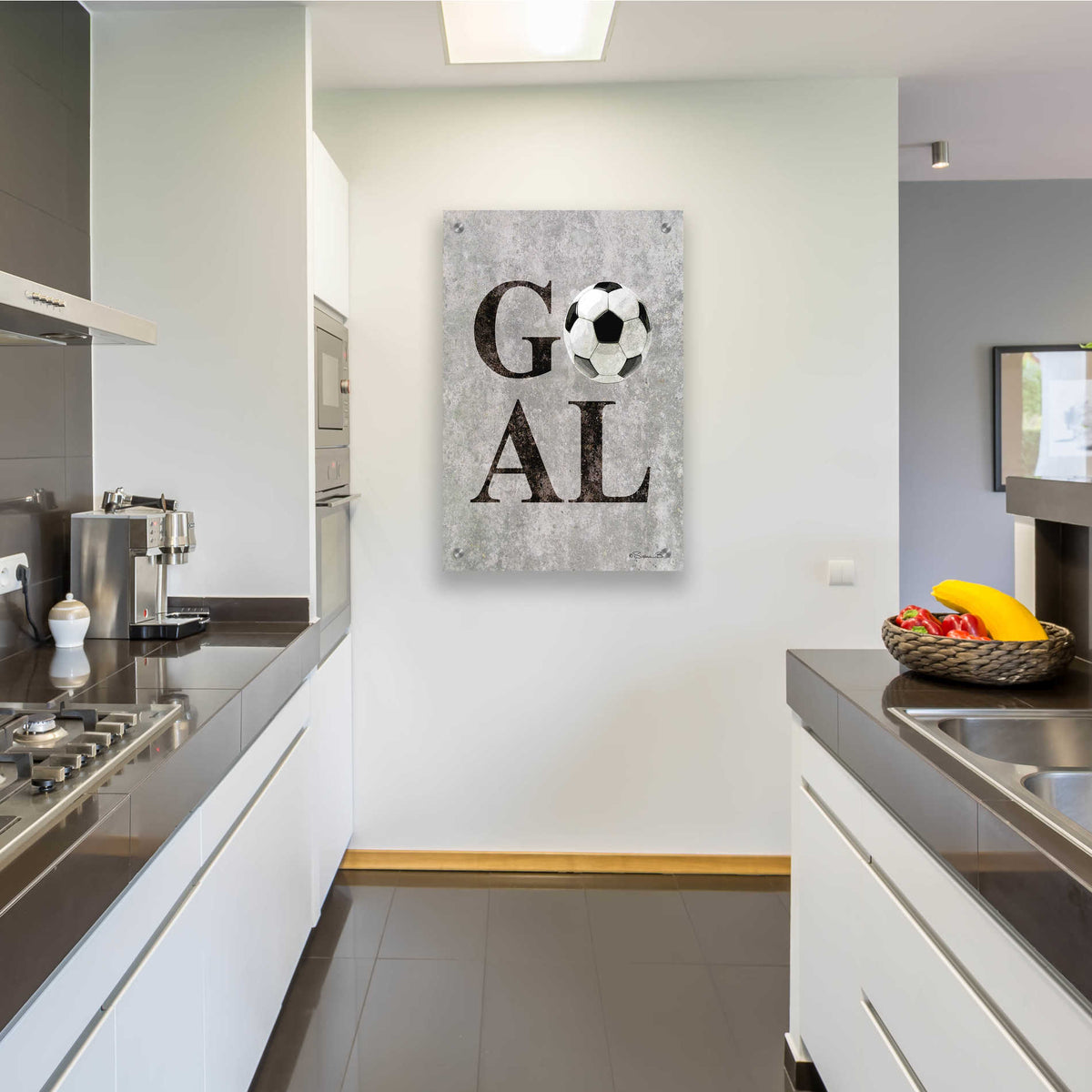 Epic Art 'Soccer GOAL' by Susan Ball, Acrylic Glass Wall Art,24x36
