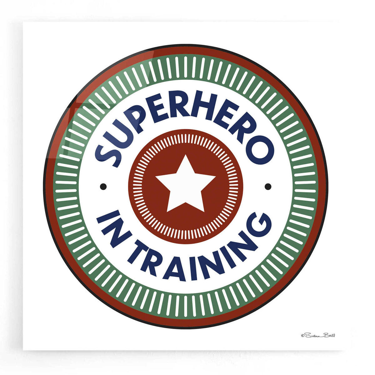 Epic Art 'Superhero in Training' by Susan Ball, Acrylic Glass Wall Art
