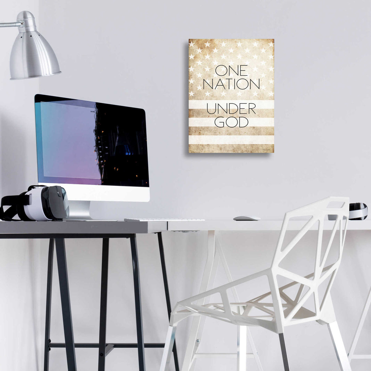 Epic Art 'One Nation Under God' by Susan Ball, Acrylic Glass Wall Art,12x16