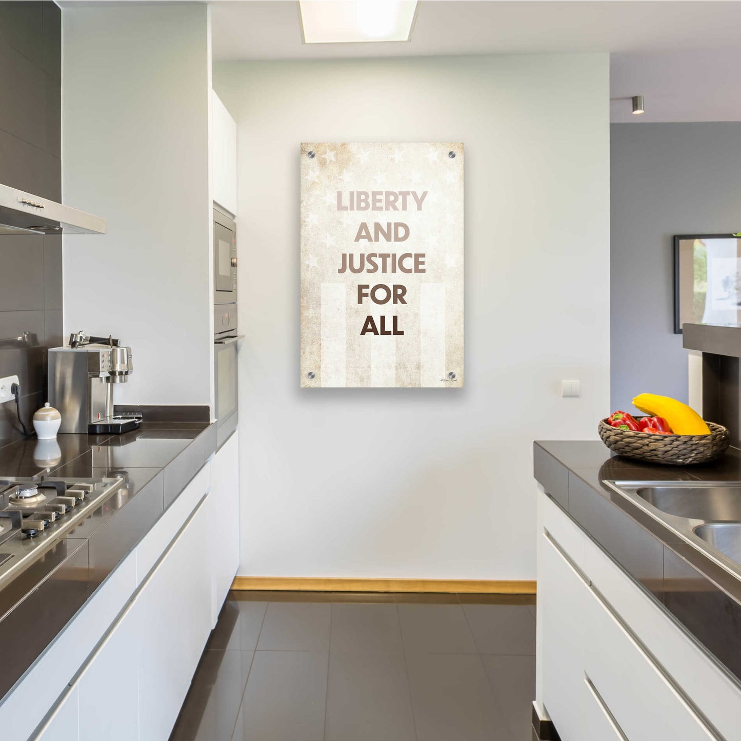 Epic Art 'Liberty and Justice For All' by Susan Ball, Acrylic Glass Wall Art,24x36
