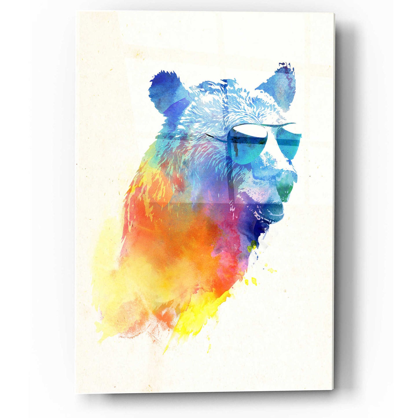 Epic Art 'Sunny Bear' by Robert Farkas, Acrylic Glass Wall Art,12x16