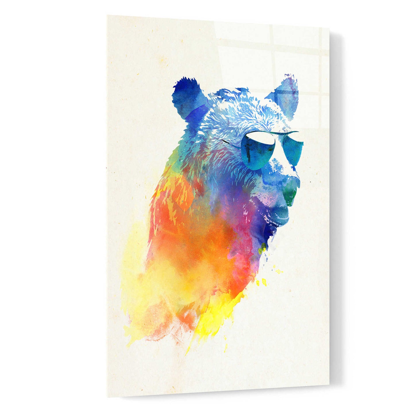 Epic Art 'Sunny Bear' by Robert Farkas, Acrylic Glass Wall Art,16x24