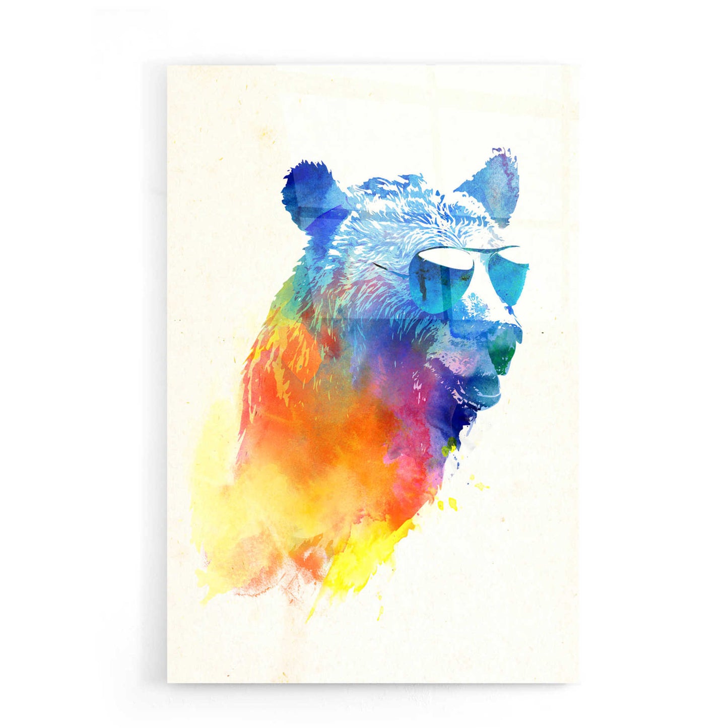 Epic Art 'Sunny Bear' by Robert Farkas, Acrylic Glass Wall Art,16x24