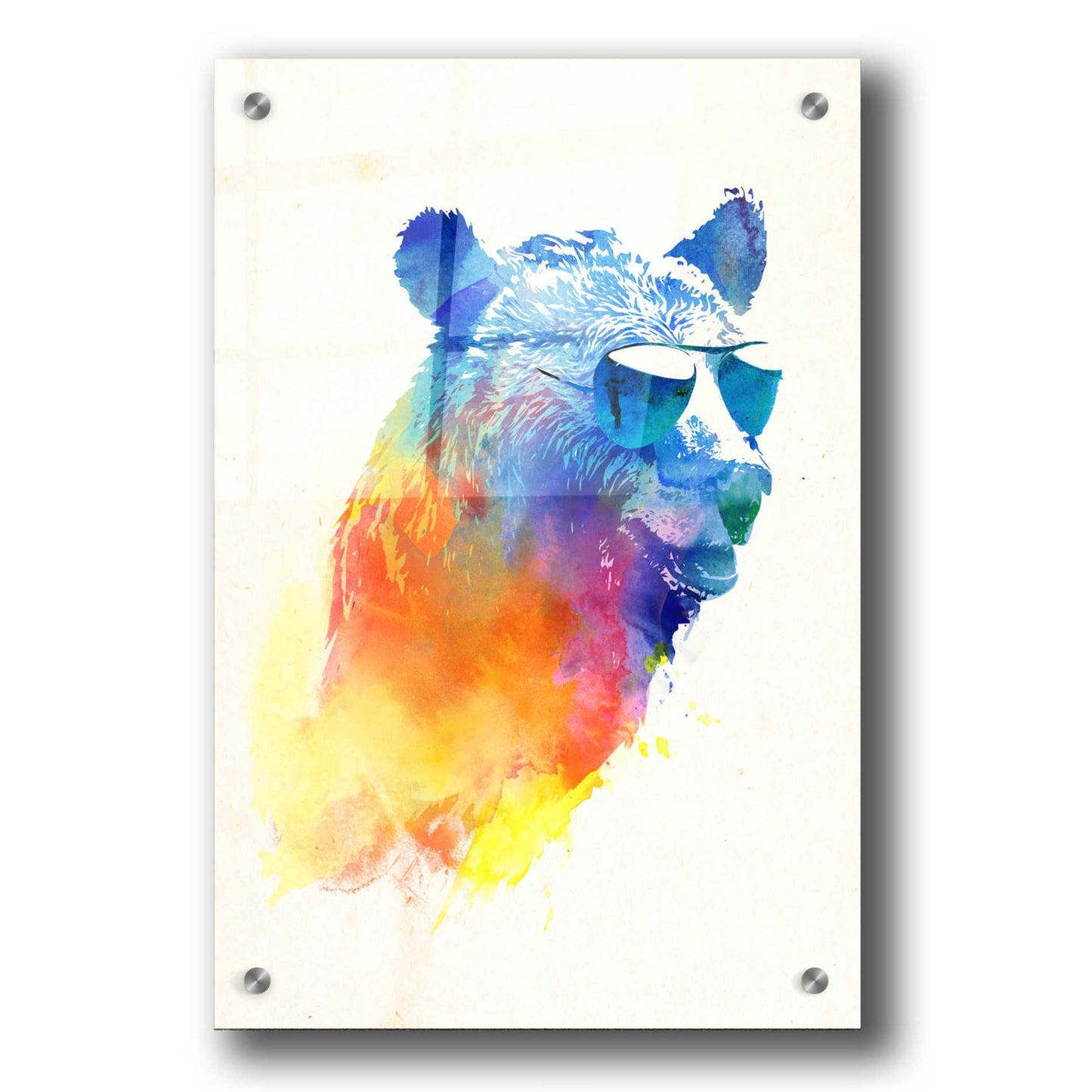 Epic Art 'Sunny Bear' by Robert Farkas, Acrylic Glass Wall Art,24x36