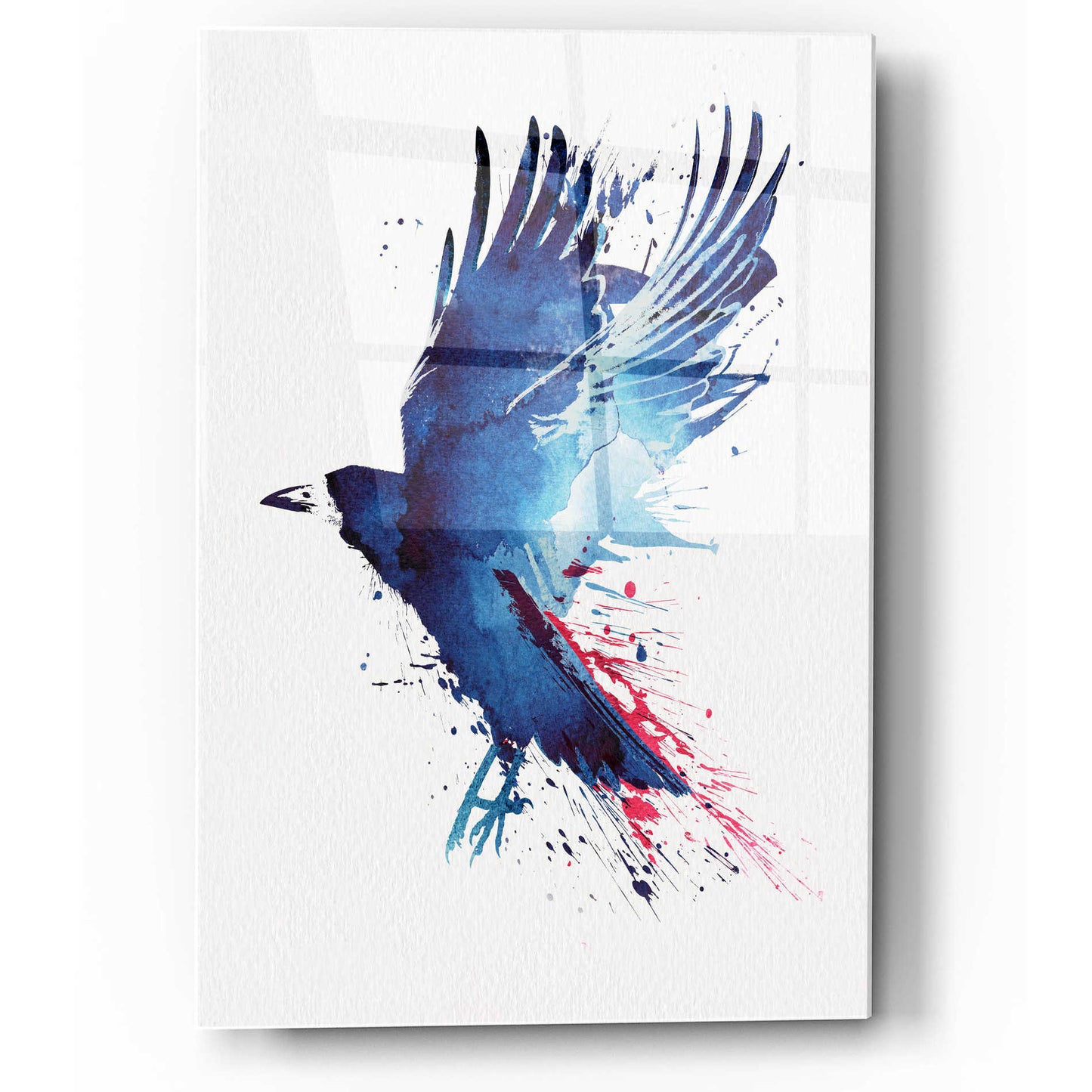 Epic Art 'Bloody Crow' by Robert Farkas, Acrylic Glass Wall Art,12x16