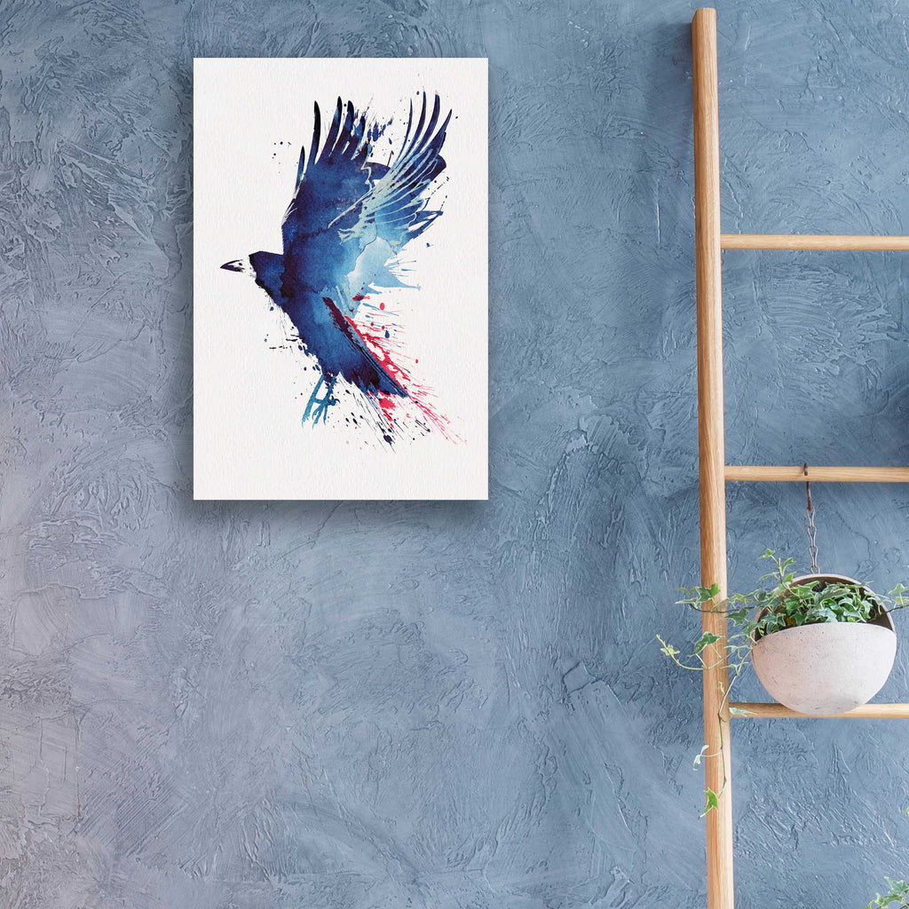 Epic Art 'Bloody Crow' by Robert Farkas, Acrylic Glass Wall Art,16x24