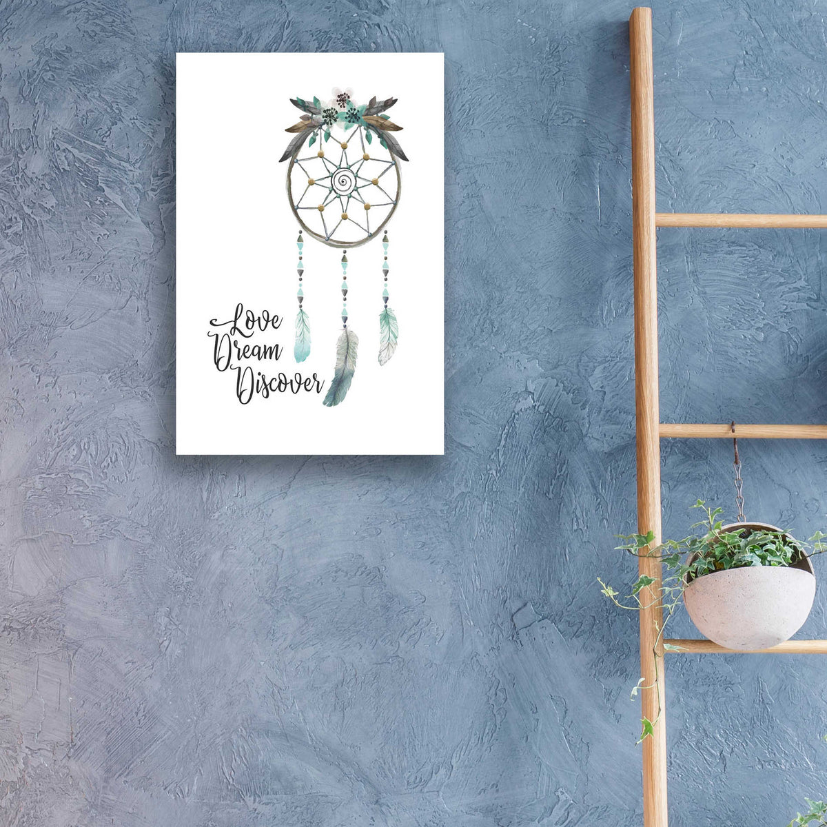 Epic Art 'Watercolor Dreamcatcher' by Seven Trees Design, Acrylic Glass Wall Art,16x24