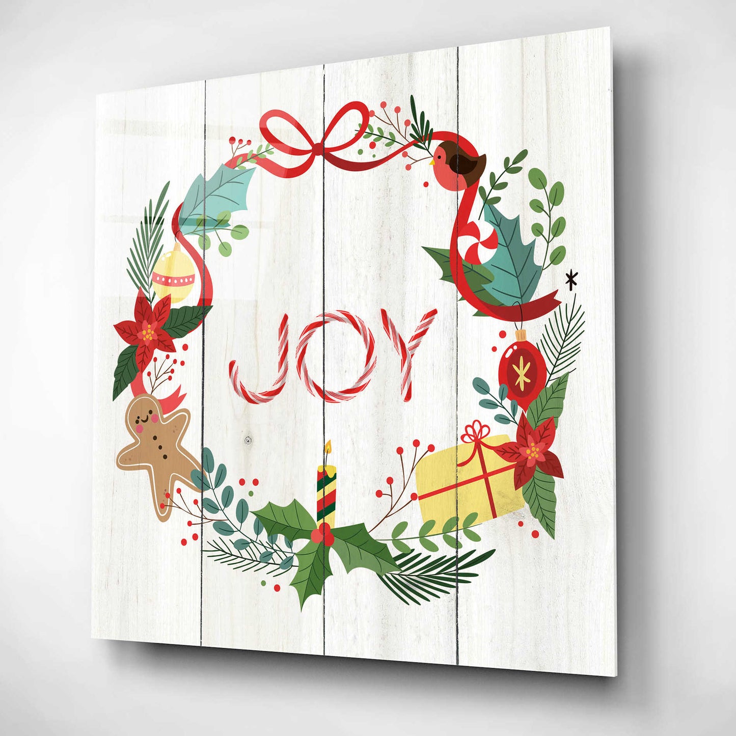 Epic Art 'Peppermint Joy' by Seven Trees Design, Acrylic Glass Wall Art,12x12